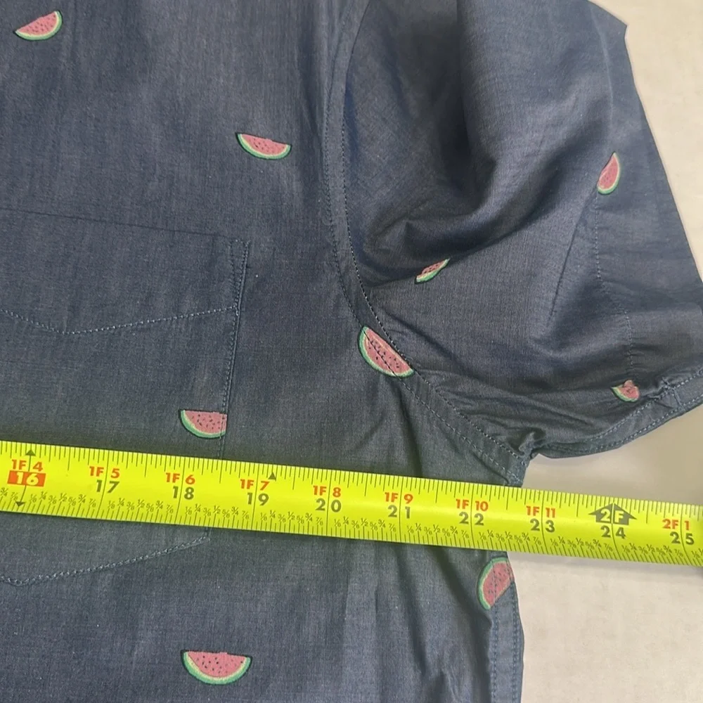 Banana Republic Luxe Poplin Shirt Slim Fit Short Sleeve Button‎ Down Mens Large
